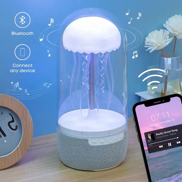 Altavoz Lampara Medusas Decorativa con Luz Ambiental y Sonido Envolvente