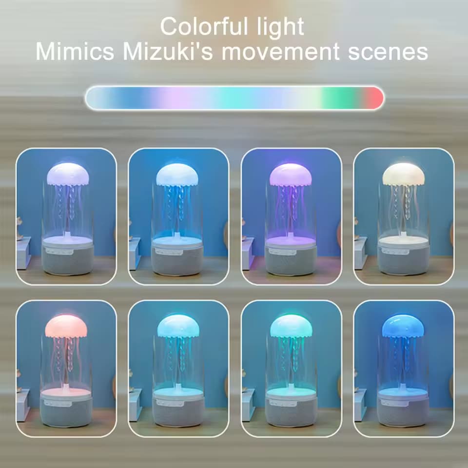 Altavoz Lampara Medusas Decorativa con Luz Ambiental y Sonido Envolvente