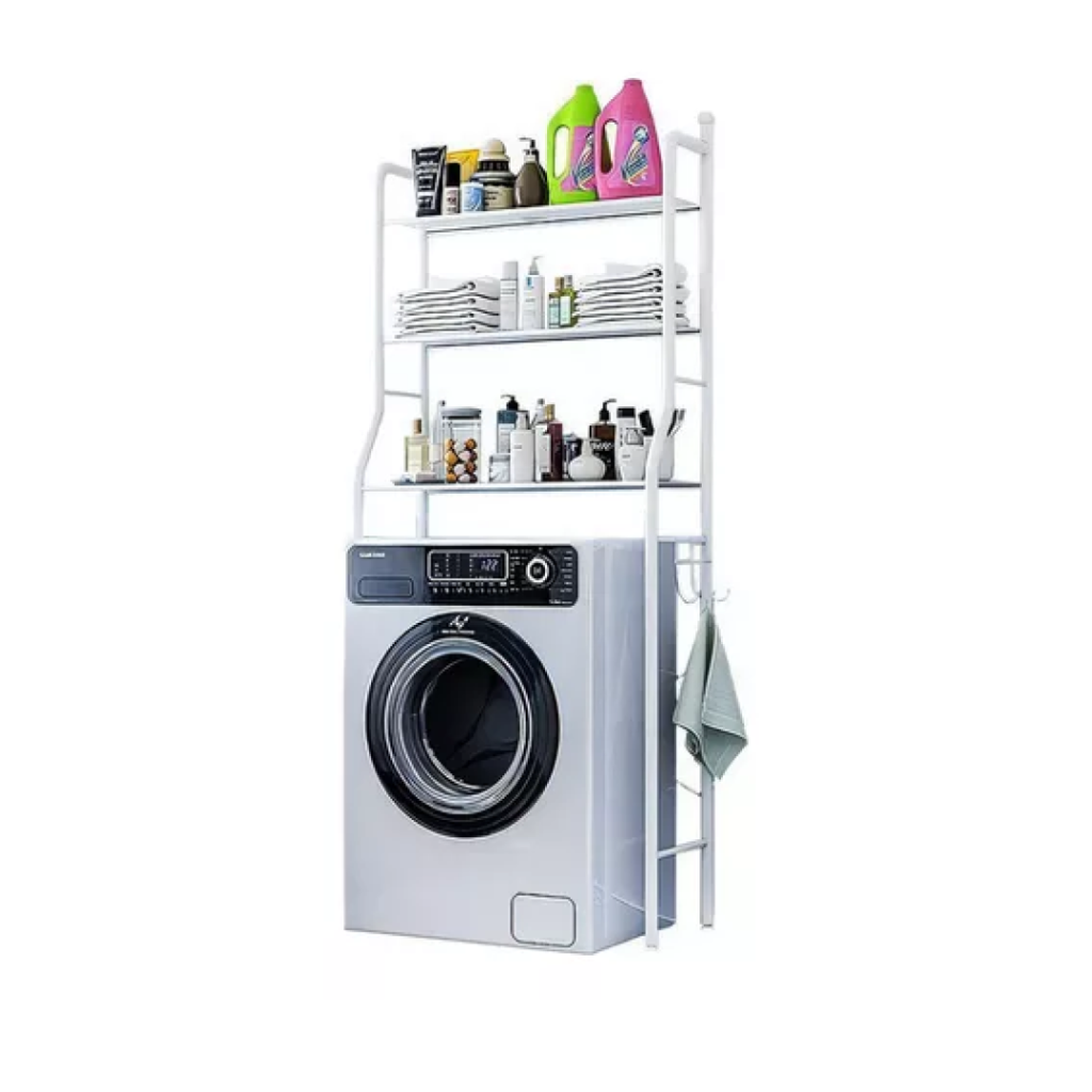 Estante Organizador de Baño, Metal Blanco, 3 Niveles, Versátil, Resistente, para Baño/Lavandería